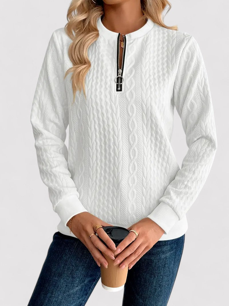 Ancien | Women's Autumn Sweater with Quarter Zipper