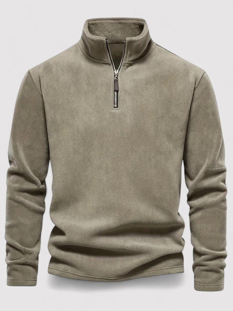 Ancien | Men's Half Zip Fleece Crew Neck Sweater