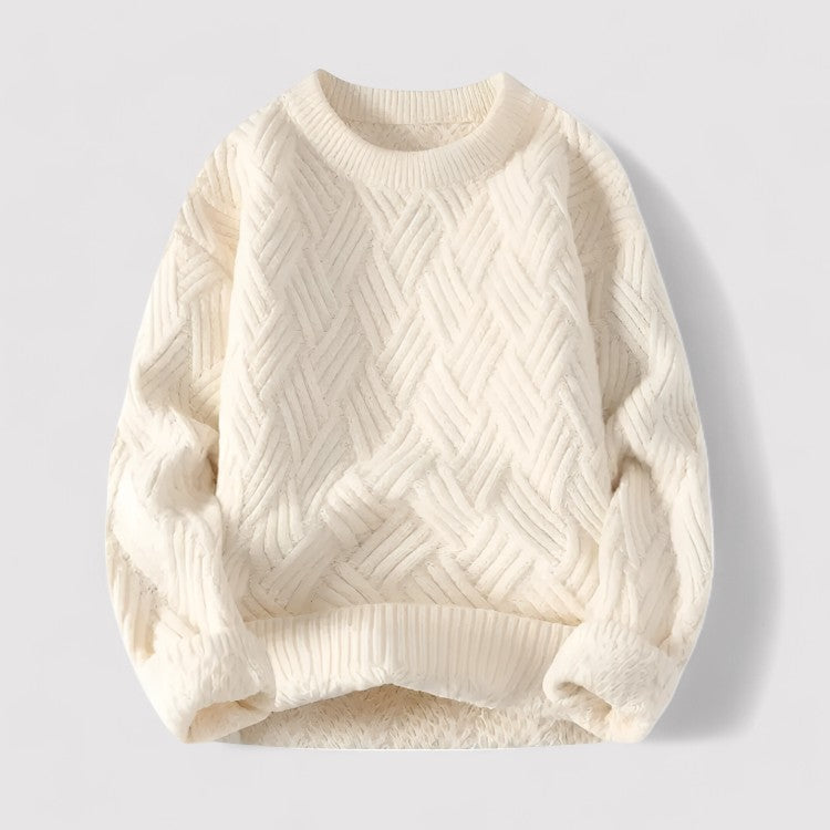 Ancien | Herringbone Cable Knit Sweater