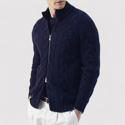 Ancien | Luxurious Cable Knit Men's Cardigan