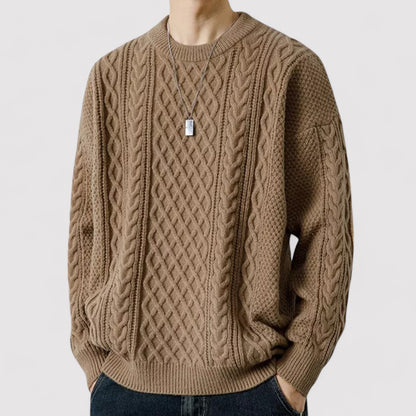 Ancien | Men's Old Money Cable Knit Sweater