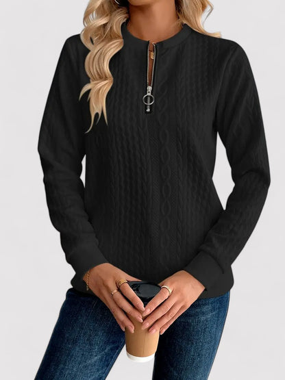 Ancien | Women's Autumn Sweater with Quarter Zipper