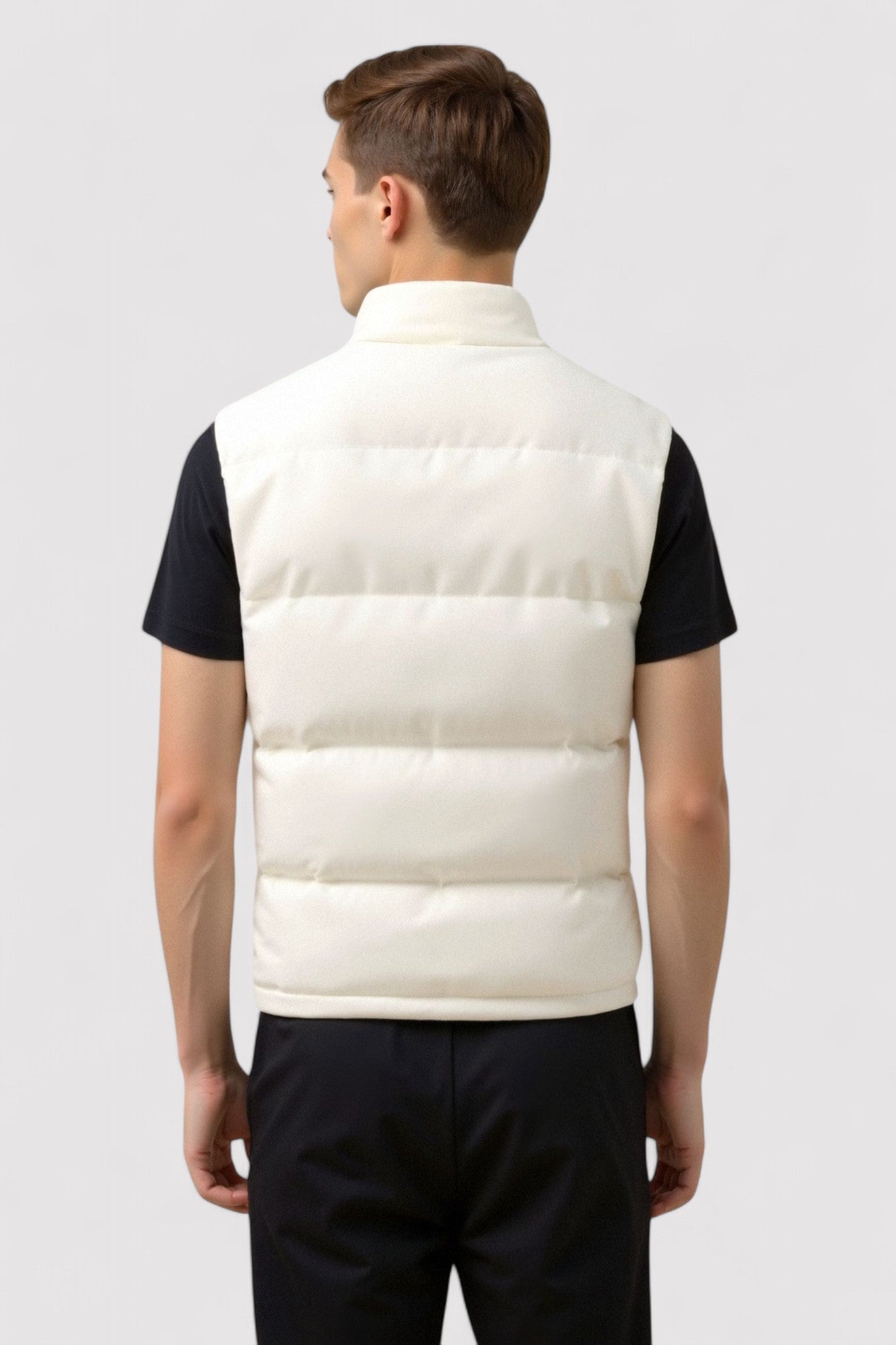 Ancien | Men's Quiet Luxury Solid High Neck Sleeveless Gilet Vest