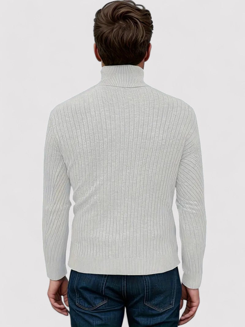 Ancien | Cable-Knit Men's Turtleneck Jumper for Autumn