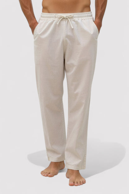 Ancien | Men's Old Money Cotton & Linen Blend Drawstring Pants