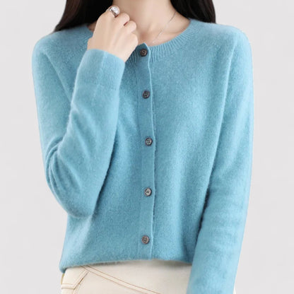 Ancien | Women's Wool Cardigan Open Neck Cashmere Sweater