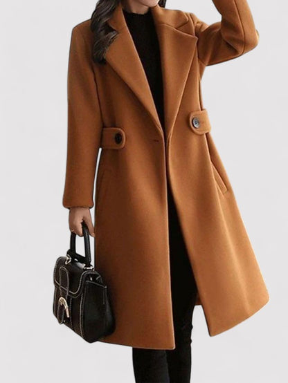 Ancien | Wool Winter Coat with Narrow Belt