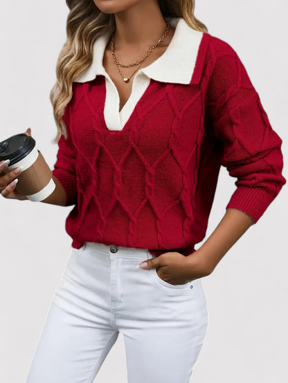 Ancien | Women's Cable Knitted Autumn Sweater