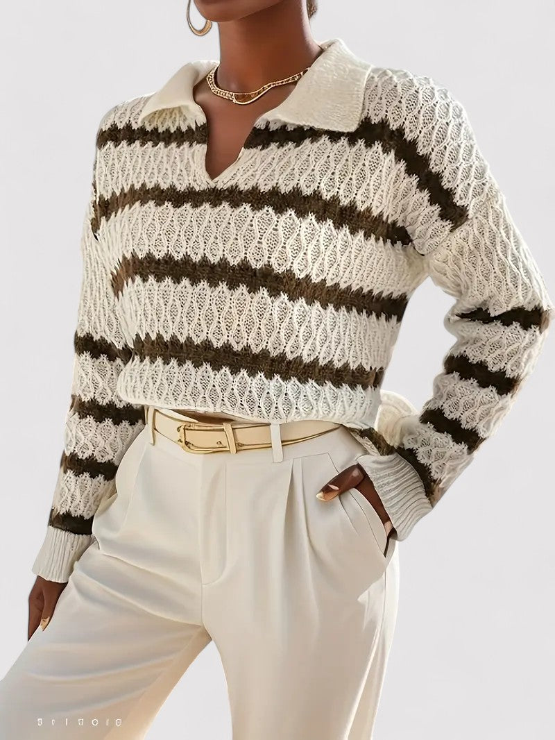 Ancien | Casual Striped Autumn Sweater