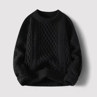 Ancien | Men's Old Money Cable Knit Sweater