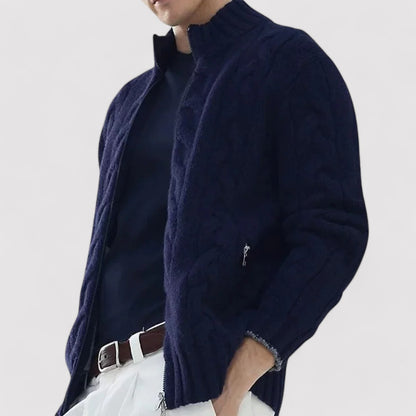 Ancien | Luxurious Cable Knit Men's Cardigan