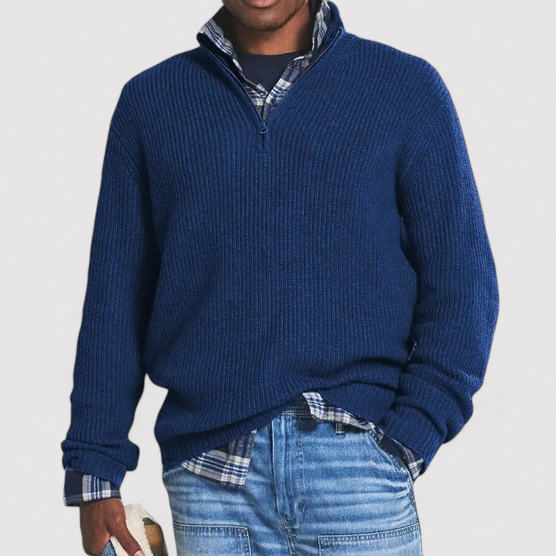 Ancien | Warm Half Zip Sweater For Men