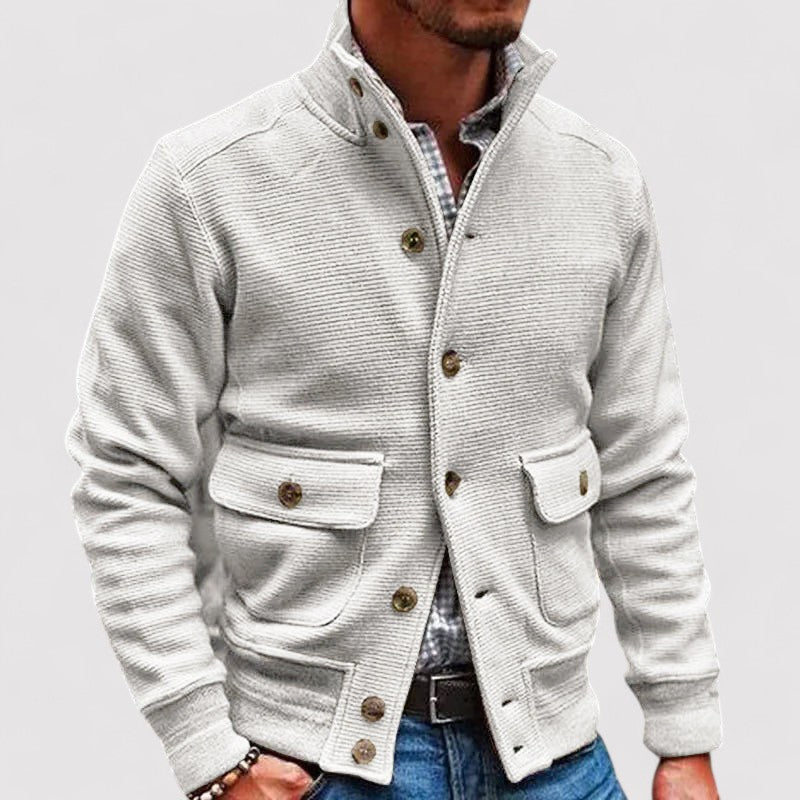 Ancien | Men's Cardigan with Buttons and Collar