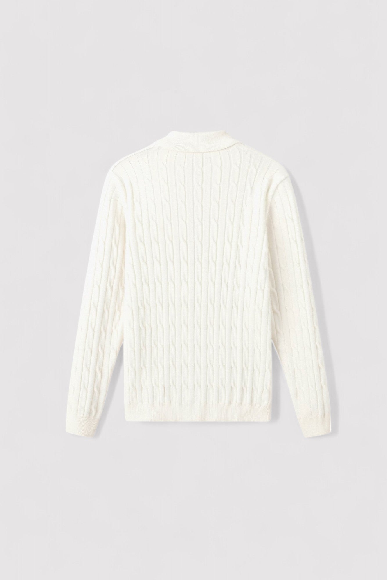 Ancien | Men's Smart Luxury Cable Knit Zip Sweater