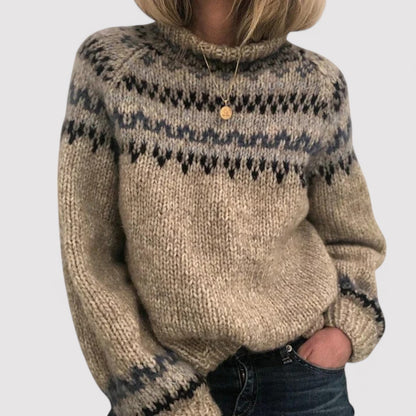 Ancien | Women's Chunky Fair Isle Knit Sweater