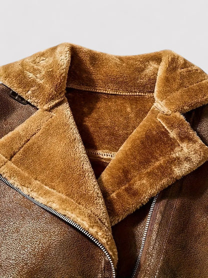 Ancien | Stylish Men's Warm Leather Coat