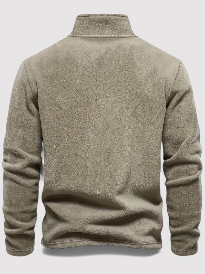 Ancien | Men's Half Zip Fleece Crew Neck Sweater