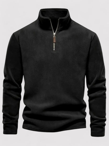 Ancien | Men's Half Zip Fleece Crew Neck Sweater