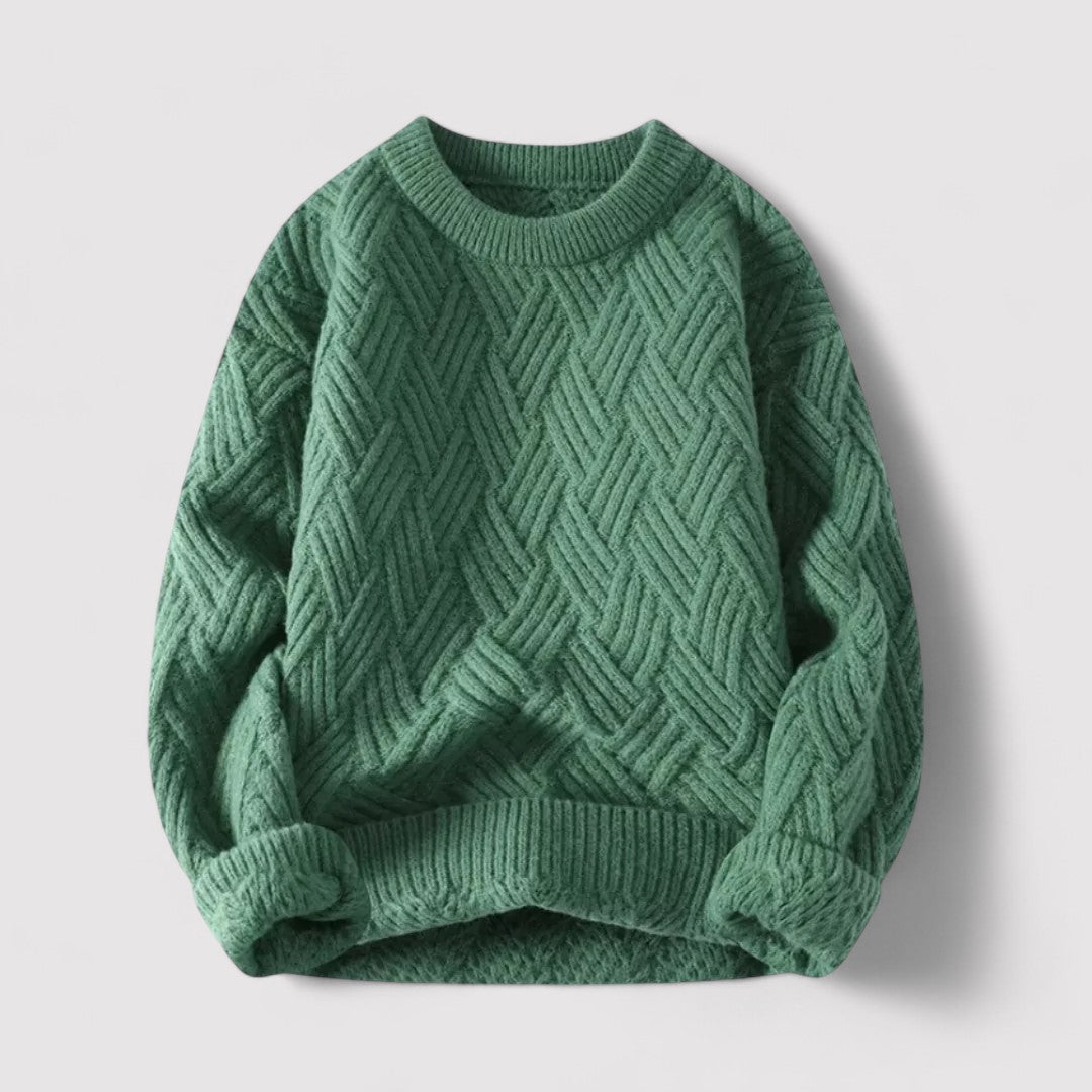 Ancien | Herringbone Cable Knit Sweater