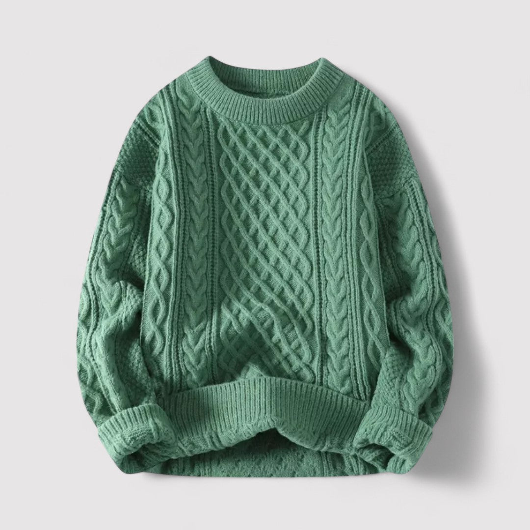 Ancien | Men's Old Money Cable Knit Sweater