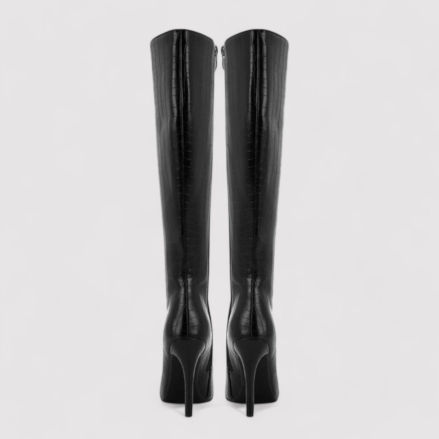 Ancien | Leather Pointed High Heel Long Knee High Boots