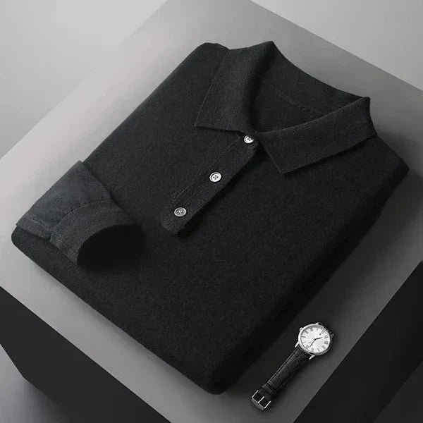 Ancien | Cashmere Polo With Long Sleeves