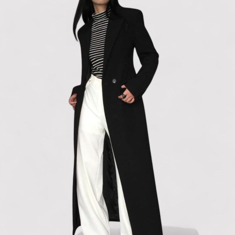 Ancien | Elegant Long Noir Coat