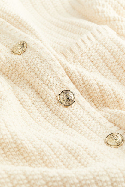 Ancien | Women's Old Money Knitted Woolen Button Cardigan