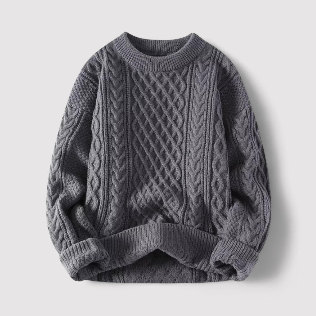 Ancien | Men's Old Money Cable Knit Sweater