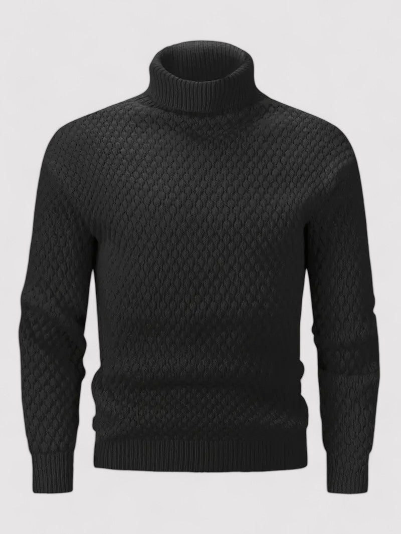 Ancien | Men's Coarse Knitted Warm Turtleneck Sweater