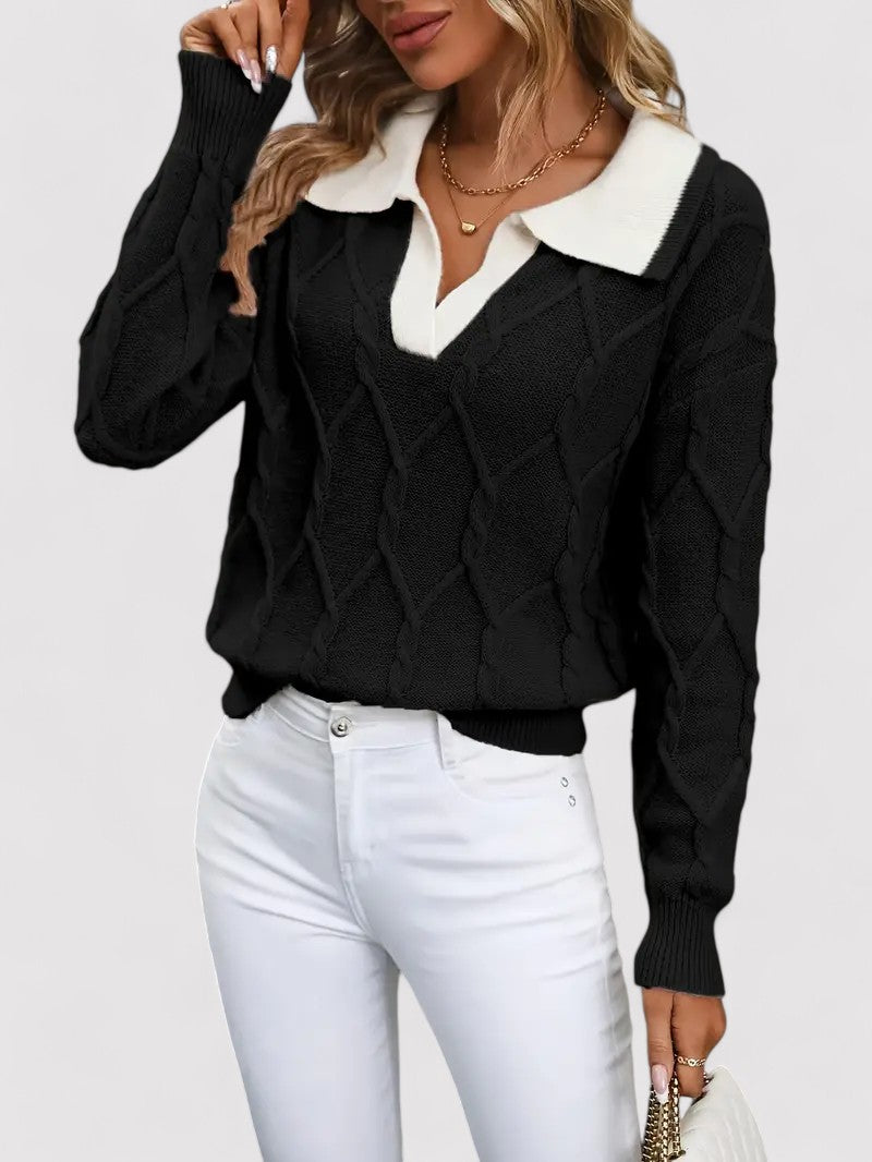 Ancien | Women's Cable Knitted Autumn Sweater