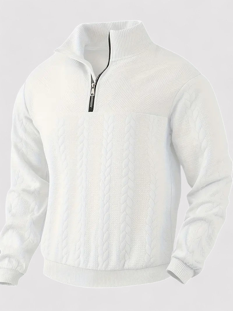 Ancien | Quarter Zip Men's Knitted Fit Sweater