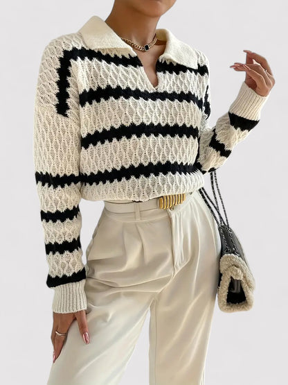 Ancien | Casual Striped Autumn Sweater