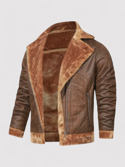 Ancien | Stylish Men's Warm Leather Coat