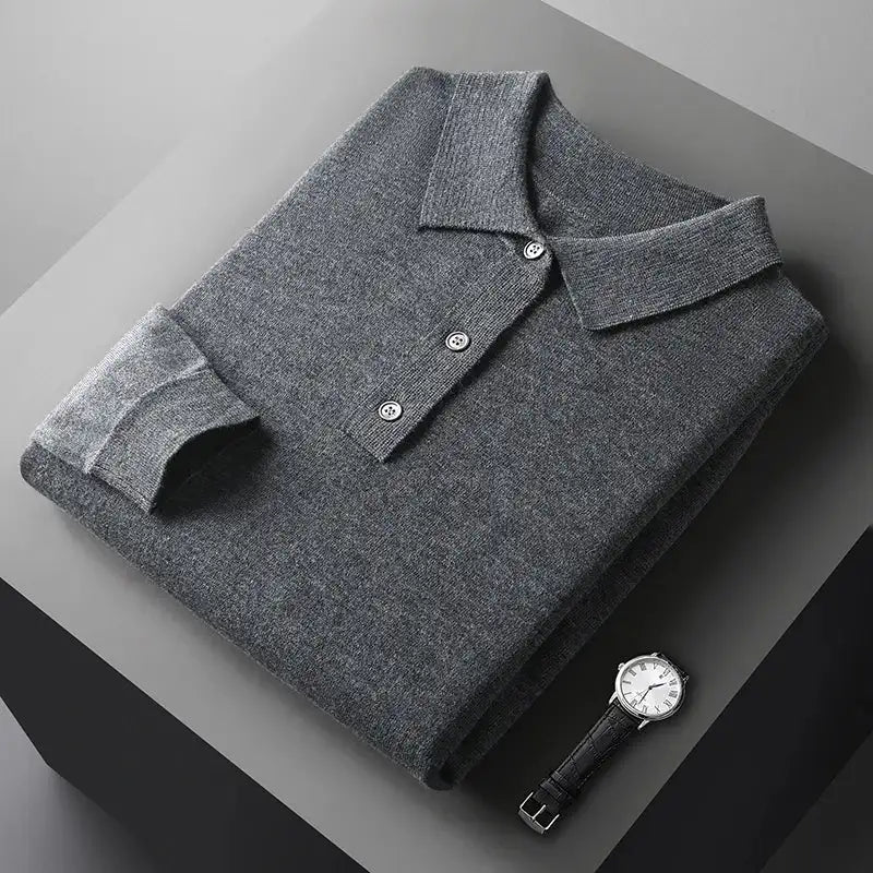 Ancien | Cashmere Polo With Long Sleeves