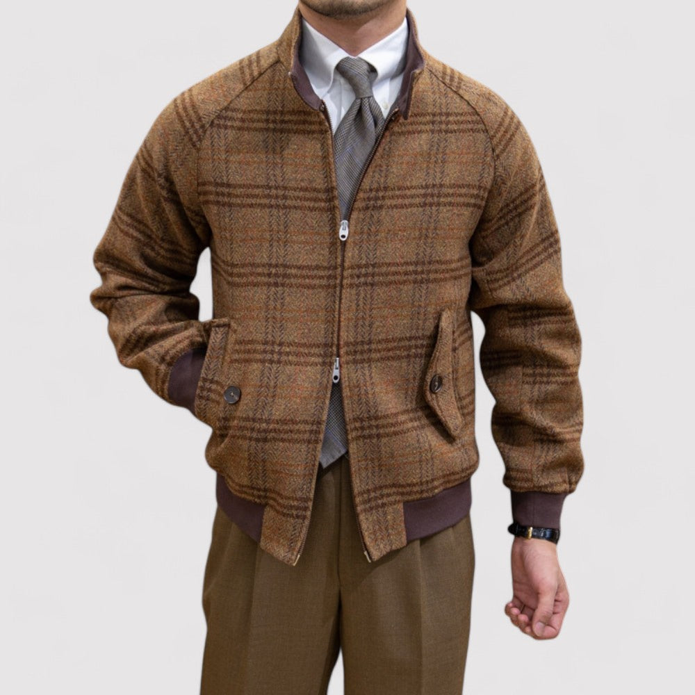 Ancien | Men's Italian Vintage Wool Harrington Jacket