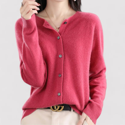 Ancien | Women's Wool Cardigan Open Neck Cashmere Sweater