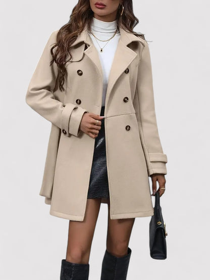 Ancien | Elegant Double Row Trench Coat with Belt