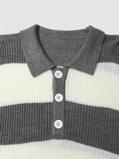 Ancien | Knitted Striped Men's Sweater