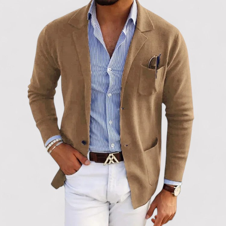 Ancien | Stylish Men's Blazer with Casual Button Pockets and Lapel Collar