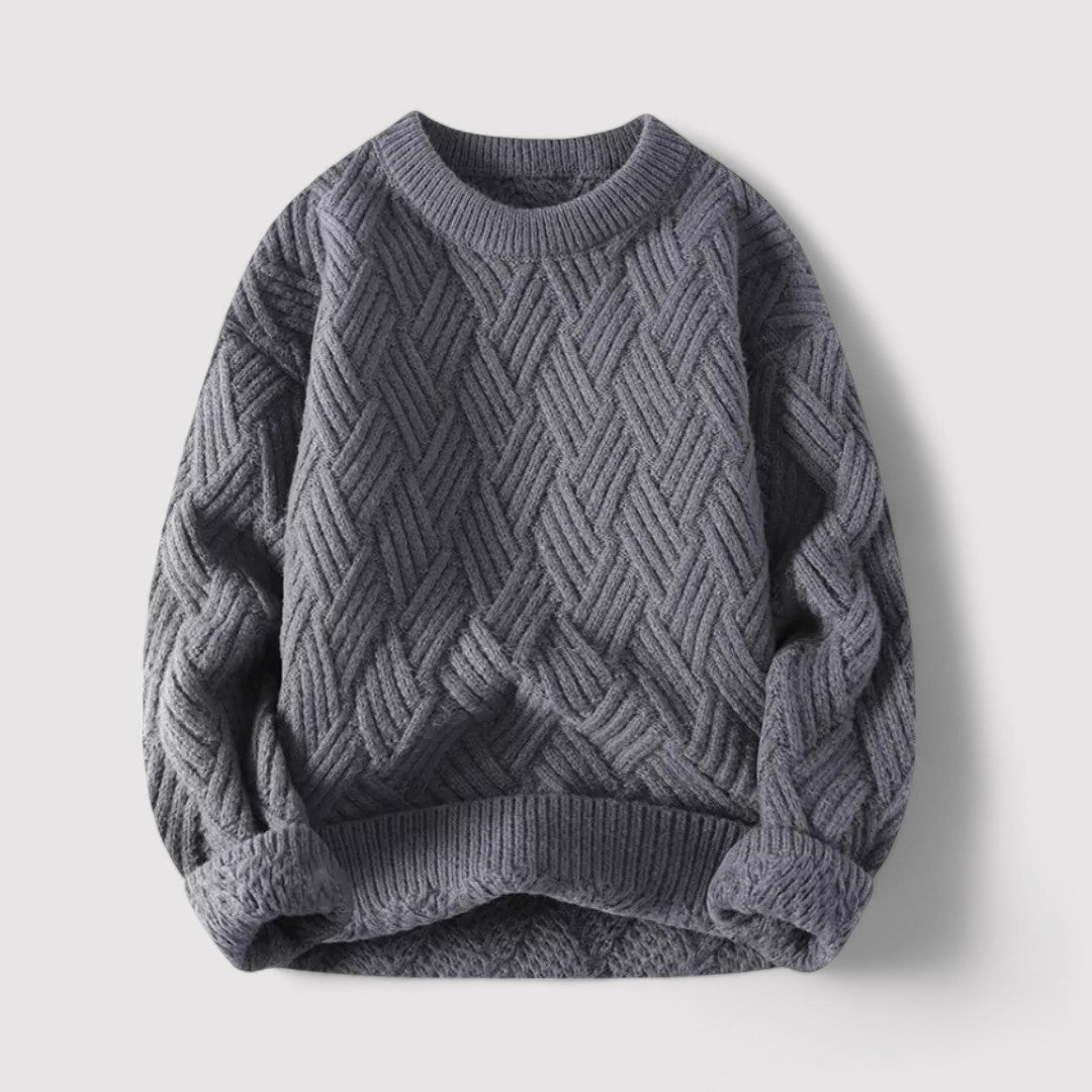 Ancien | Herringbone Cable Knit Sweater