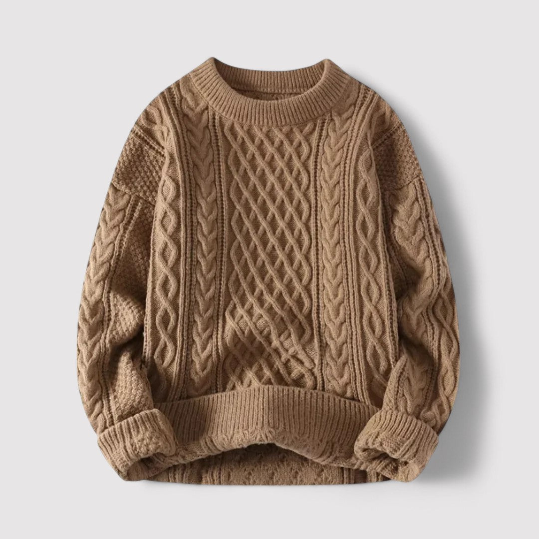 Ancien | Men's Old Money Cable Knit Sweater