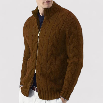 Ancien | Luxurious Cable Knit Men's Cardigan