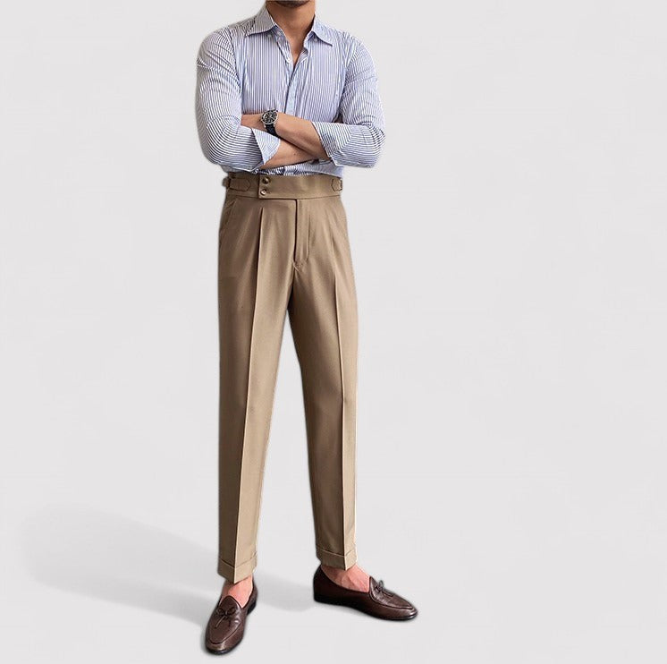 Ancien | Men's Portofino Pleated Trousers