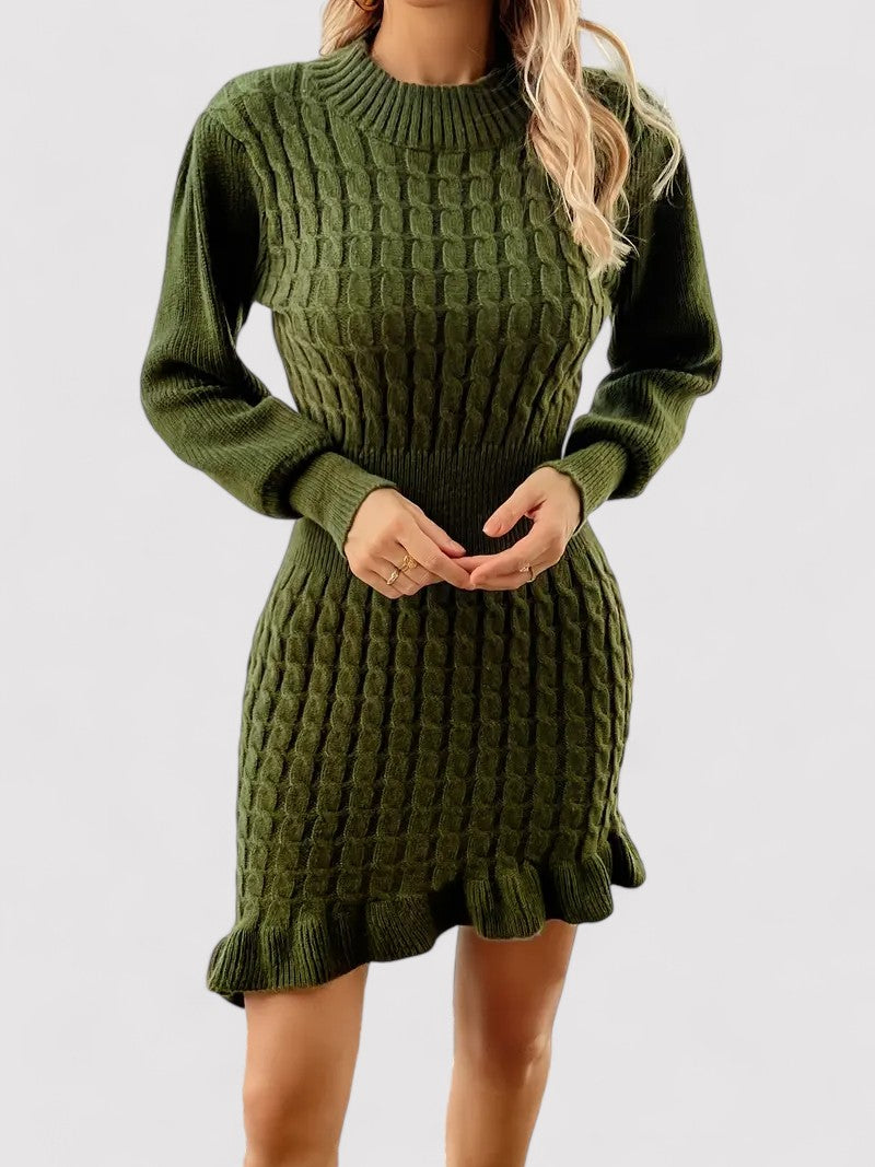 Ancien | Cable Knit Elegant Autumn Bodycon Dress