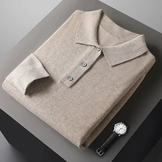 Ancien | Cashmere Polo With Long Sleeves