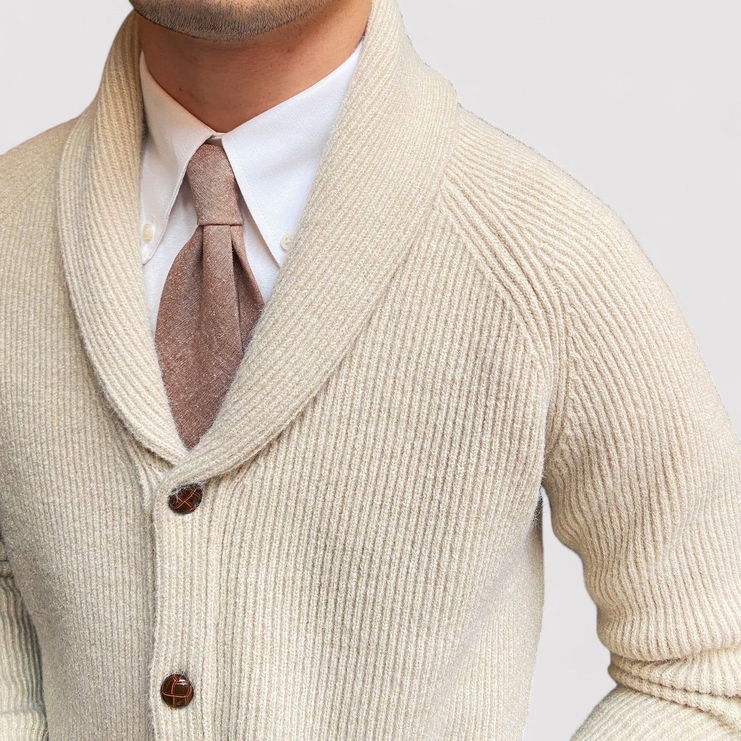 Ancien | Men's Bond Street Shawl Collar Knitted Cardigan