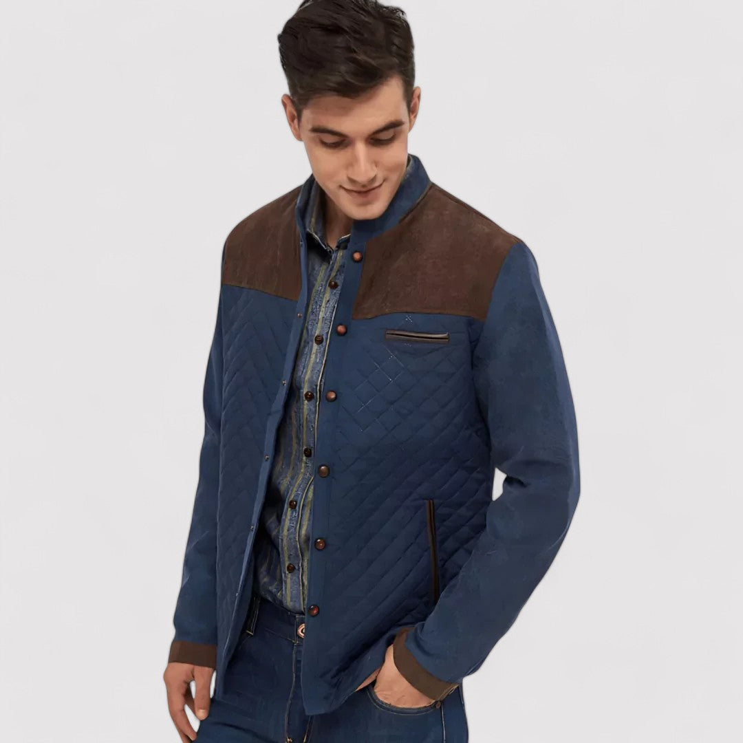 Ancien | Men's Quilted Bomber Jacket