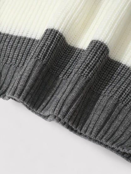 Ancien | Knitted Striped Men's Sweater