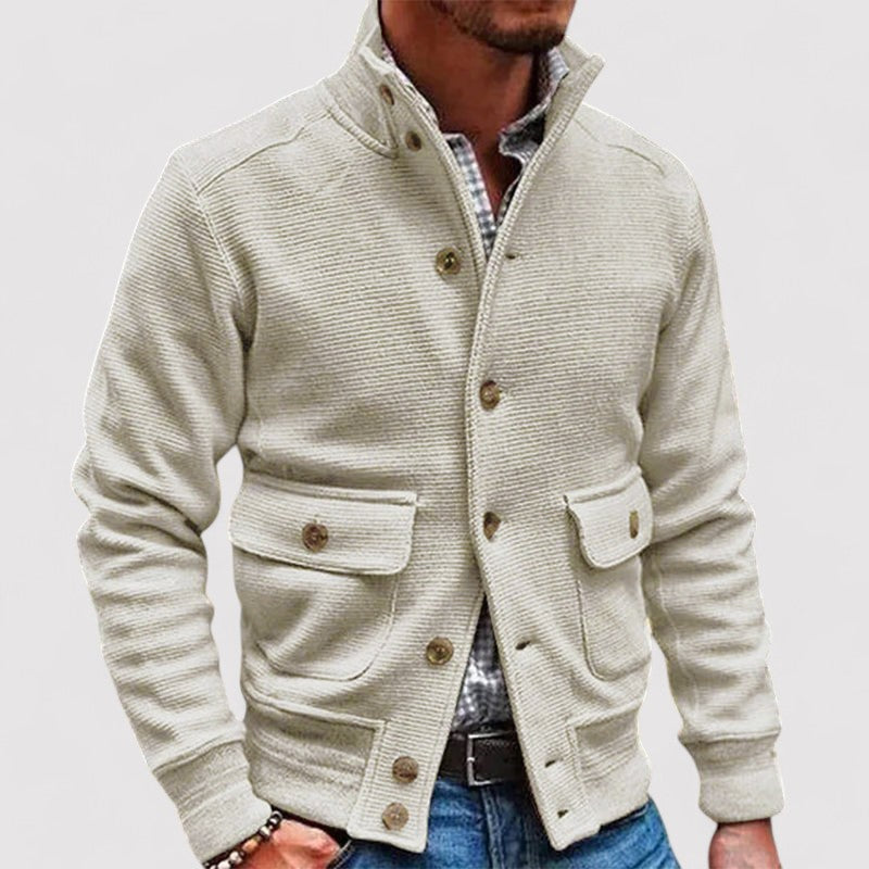 Ancien | Men's Cardigan with Buttons and Collar